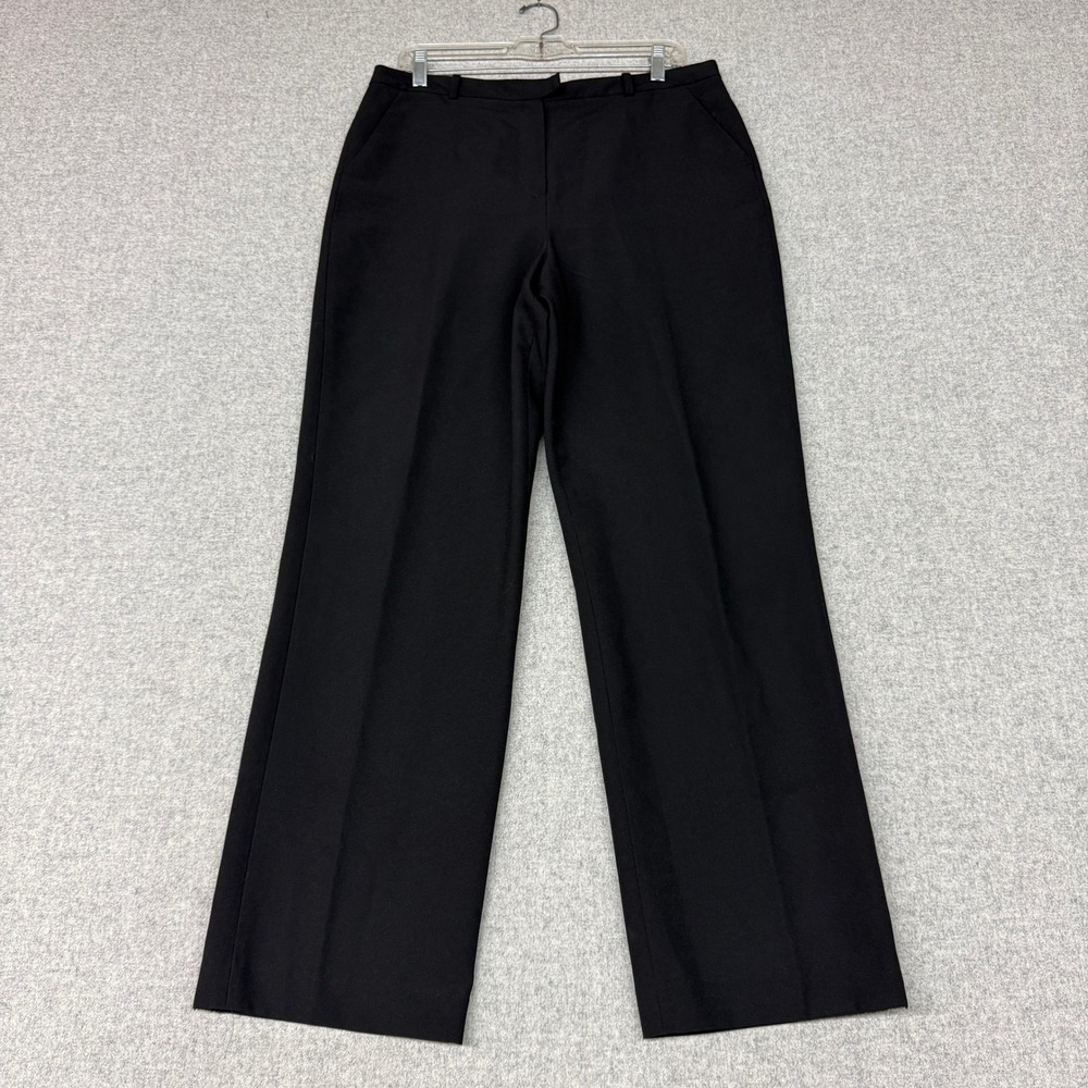 Unbranded Dress Pants 34x31 Black Wide Leg Professional Trousers Work Slacks